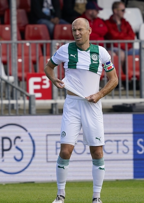 Friendly soccer Almere City vs FC Groningen Arjen Robben of FC Groningen in action during the friendly soccer match between Almere City FC and FC Groningen at the Yanmar stadium in Almere, The Netherlands on 22 August 2020. The 36 year old routine makes his return to the Dutch fields. Photo by SCS Soenar Chamid AFLO  HOLLAND OUT   