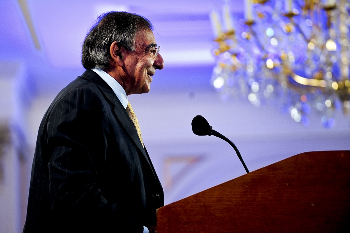 U.S. Secretary of Defense Panetta speaks at a Belgian Foundation event.  Image courtesy of the U.S. Department of Defense  Defense Secretary Leon Panetta delivers remarks at an event hosted by the Carnegie Europe Center, part of the Carnegie Endowment for International Peace, at the Conrad Hotel in Brussels, Belgium, Oct. 5, 2011.  Panetta is in Belgium meeting with NATO counterparts and defense leaders to discuss lessons learned during NATO operations in Libya and Afghanistan and the future defense needs of the alliance.  DoD photo by Tech. Sgt. Jacob N. Bailey, U.S. Air Force AFLO   0006 