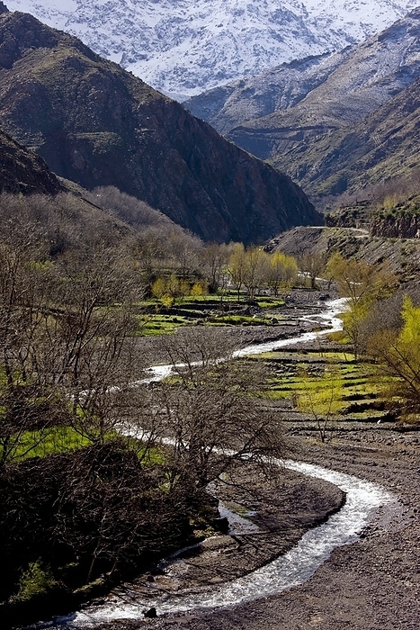 The Imlil Valley, Morocco The Imlil Valley in spring in the High Atlas  Haut Atlas  mountains, Morocco.