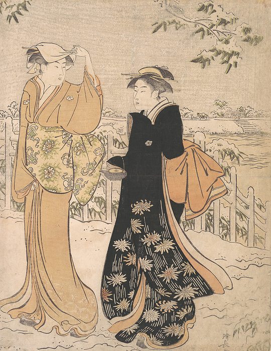 Two Women on Matsuchi Hill Edo, ca. 1784. Creator: Torii Kiyonaga. Two Women on Matsuchi Hill Edo, ca. 1784.
