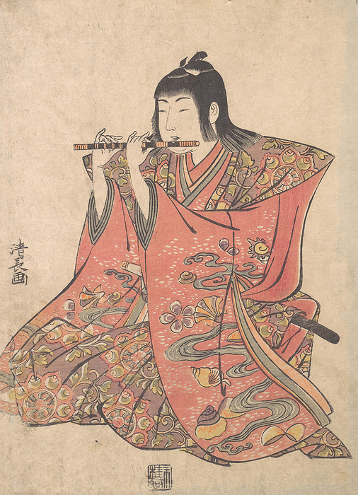 A Doll Representing a Boy Playing a Flute, ca. 1780. Creator: Torii Kiyonaga. A Doll Representing a Boy Playing a Flute, ca. 1780.