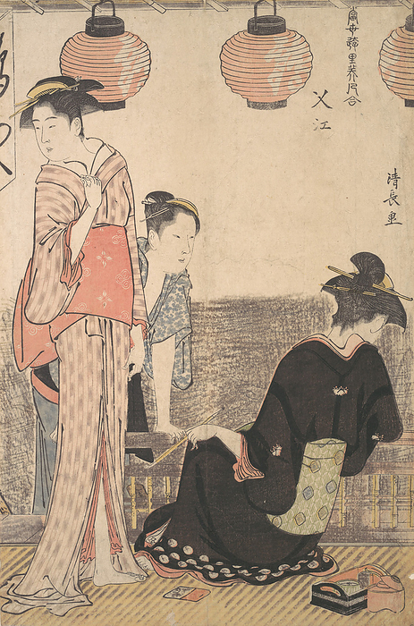 Scene in Nakasu, a District of Edo, 1783. Creator: Torii Kiyonaga. Scene in Nakasu, a District of Edo, 1783.