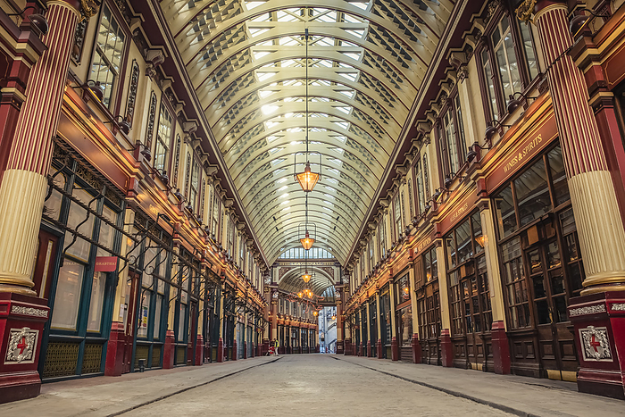 London, United Kingdom Leadenhall Market at morning rush hour during the national lockdown, Covid 19 World Pandemic  London, England, Photo by Dosfotos   Design Pics