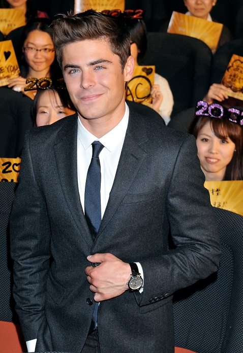 Zac Efron, Dec 14, 20011 : Actor Zac Efron attends a stage greeting during a Japan premiere for the film 
