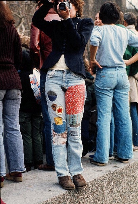 Young man in frayed jeans (February 1, 1977): 