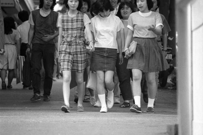 Harajuku Culture  May 14, 1983  Revival of the Mini Skirt  May 14, 1983 : Or girls going around town wearing the mini skirts they started doing. Harajuku, Tokyo