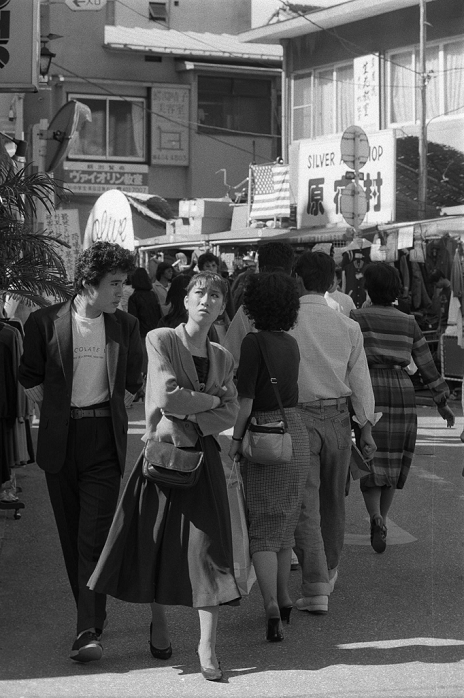 Harajuku Culture  October 2, 1981  Young people on the cutting edge of fashion. On Takeshita Street in Harajuku, Tokyo, October 2, 1981.