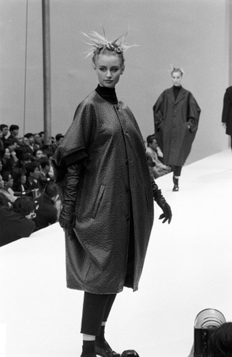     1990 Fall Winter Tokyo Collection Comme des Garcons fashion show. At Sendagaya, Tokyo.  April 14, 1990 