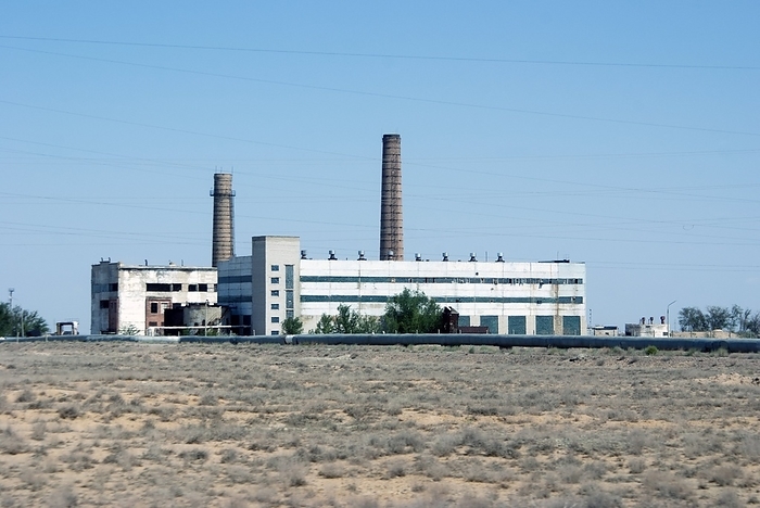 Derelict factory building in Kazakhstan Derelict factory building on the Baikonur Cosmodrome, Kazakhstan