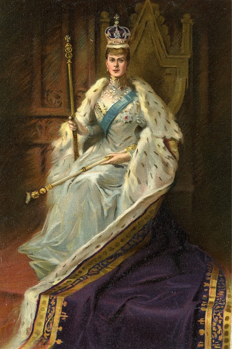  Royal Genealogy.  Mary of Teck  1911  Mary of Teck, Queen Consort of George V of the United Kingdom, 1911. Portrait of Queen Mary  1867 1953   in the year of her coronation. Queen Mary was the mother of King George VI and grandmother of Queen Elizabeth II. From the  Illustrated London News .   