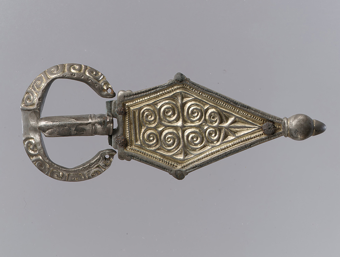 Belt Buckle With Trapezoidal Plate, Germanic, ca. 500. Creator: Unknown. Belt Buckle With Trapezoidal Plate, Germanic, ca. 500.