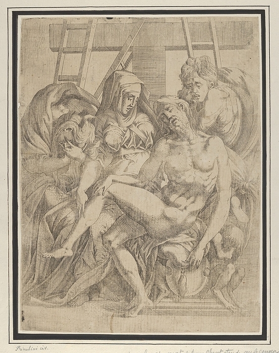 Pieta, 1540 45. Creator: Antonio Fantuzzi. Pieta, 1540 45.
