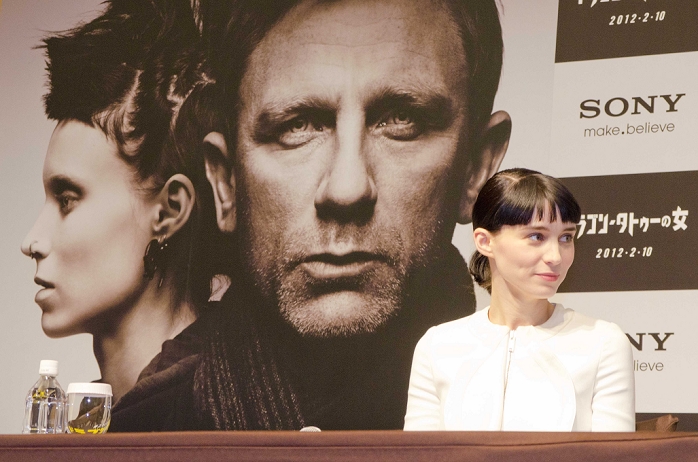 Rooney Mara, Jan 31, 2012 : Tokyo, Japan, Rooney Mara appears at a press conference for the film 'The Girl with the Dragon Tattoo' in the Tokyo Midtown. This story is based on a Swedish crime novel 