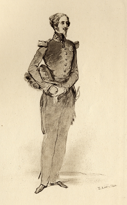 Prince Louis of Orleans, Duke of Nemours, 1814-1896. From a portrait by Eugene Lami,1840 From the book 