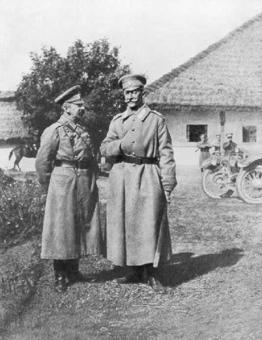 Alexei Brusilov  1917  Russian Generals Gurko and Brusilov, 1917. Vasili Gurko  1864 1937  was appointed Commander in Chief of the Russian Army in 1917 after the February Revolution but was dismissed in June after disagreements with the Provisional Government over strategy. Alexei Brusilov  1853 1926  planned the offensive bearing his name that eliminated any prospect of Austrian victory on the Eastern Front in 1916. He briefly served as Russian Commander in Chief after the February Revolution before being replaced by Kornilov in August 1917.   