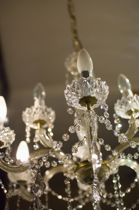 Close-up of chandelier, Weimar, Thuringia, Germany, Photo by von Felbert, Peter