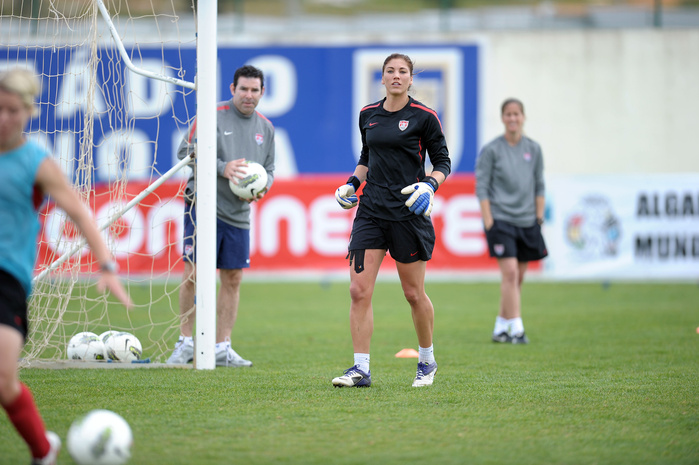 USA Practice Hope Solo  USA , MARCH 4, 2012   Football   Soccer : USA team training during the Algarve Women s Football Cup 2012, in Albufeira, Portugal.     Photo by AFLO SPORT   1035 