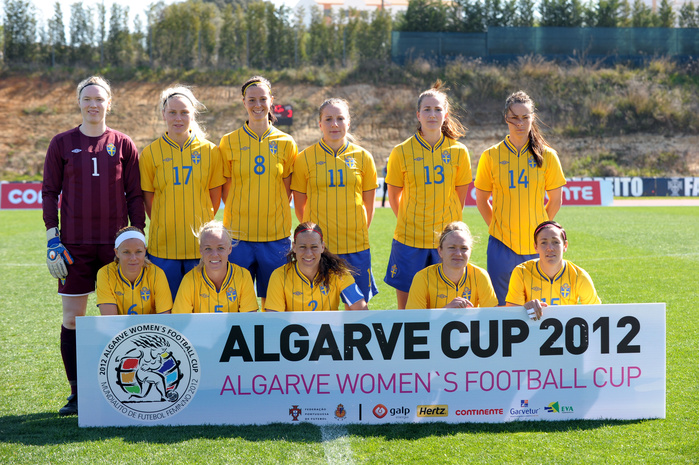 Algarve Cup 3rd place game Sweden Team group line up  SWE , MARCH 7, 2012   Football   Soccer : The Algarve Women s Football Cup 2012, match between Sweden 0 4 USA at Municipal Bela Vista, Portugal.   Photo by AFLO SPORT   1035 .