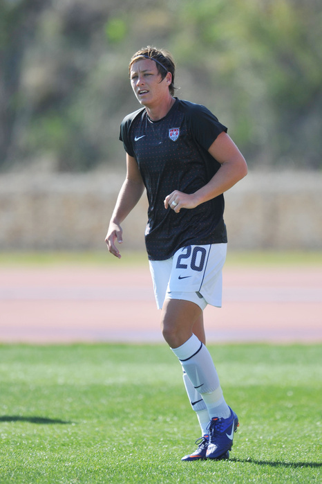 Algarve Cup 3rd place game Abby Wambach  USA , MARCH 7, 2012   Football   Soccer : The Algarve Women s Football Cup 2012, match between Sweden 0 4  USA at Municipal Bela Vista, Portugal.   Photo by AFLO SPORT   1035 