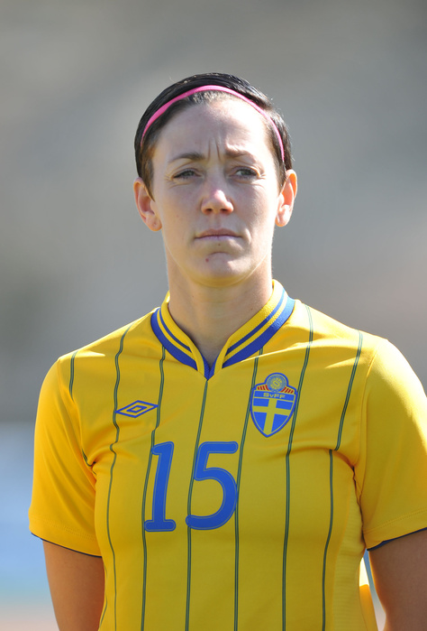 Algarve Cup 3rd place game Therese Sjogran  SWE , MARCH 7, 2012   Football   Soccer : The Algarve Women s Football Cup 2012, match between Sweden 0 4  USA at Municipal Bela Vista, Portugal.   Photo by AFLO SPORT   1035 