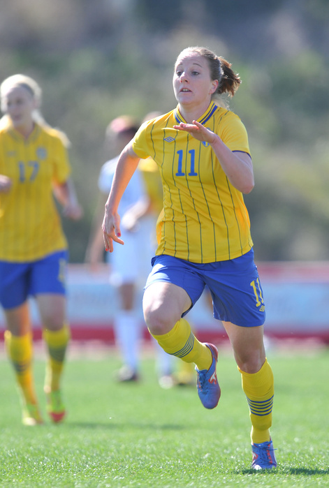 Algarve Cup 3rd place game Antonia Goransson  SWE , MARCH 7, 2012   Football   Soccer : The Algarve Women s Football Cup 2012, match between Sweden 0 4  USA at Municipal Bela Vista, Portugal.   Photo by AFLO SPORT   1035 