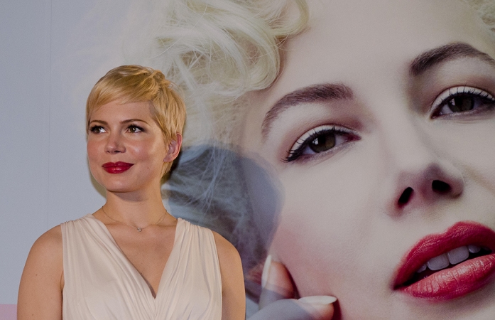 Michelle Williams, Mar 13, 2012 : Tokyo, Japan, Michelle Williams appears at the Japan Premiere  for the film 'My Week With Marilyn' at the Toho Cinemas in the Roppongi Hills. This movie is based on a story about an actress Marilyn Monroe. Michelle Williams plays as a roll of Marilyn Monroe. This film will be released from March 24th in Japan. (Photo by Yumeto Yamazaki/AFLO)