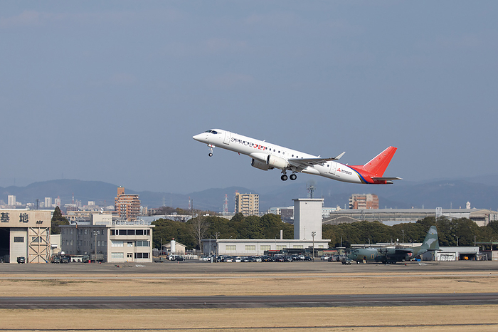 Mitsubishi SpaceJet flight test aircraft No.10 on its first flight Mitsubishi SpaceJet  formerly known as MRJ  flight test aircraft No.10 takes off for the first time from Prefectural Nagoya Airport on March 18, 2020. PHOTO: Tatsuyuki TAYAMA Aviation Wire
