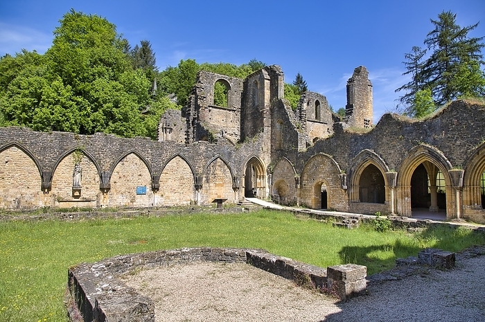Orval Abbey, medieval monastery ruins