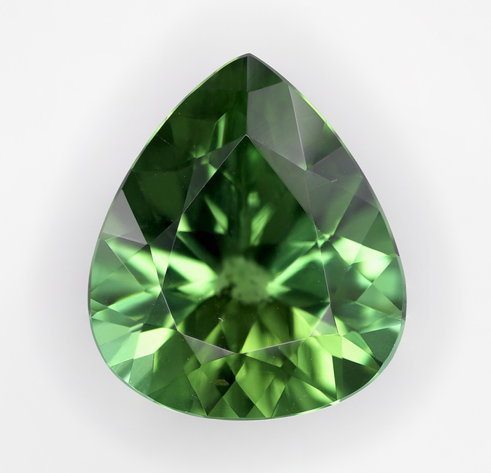 Cut green Tourmaline gemstone Cut green Tourmaline gemstone