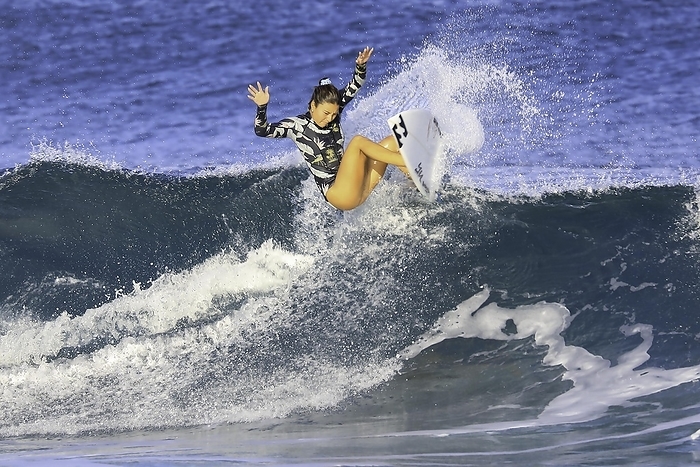Shino Matsuda Shino Matsuda, February 8, 2021   Surfing : at Rocky Point in Haleiwa, Hawaii, U.S.A.  Photo by KONDO   AFLO 