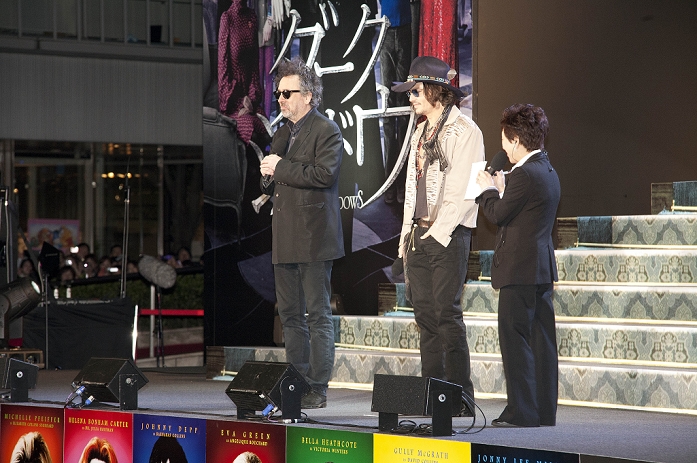 Johnny Depp and Tim Burton, Apr 12, 2012 :  Tokyo, Japan - Johnny Depp and Tim Burton answer the questions of their fans at Roppongi Hills for the Japan Premier of 