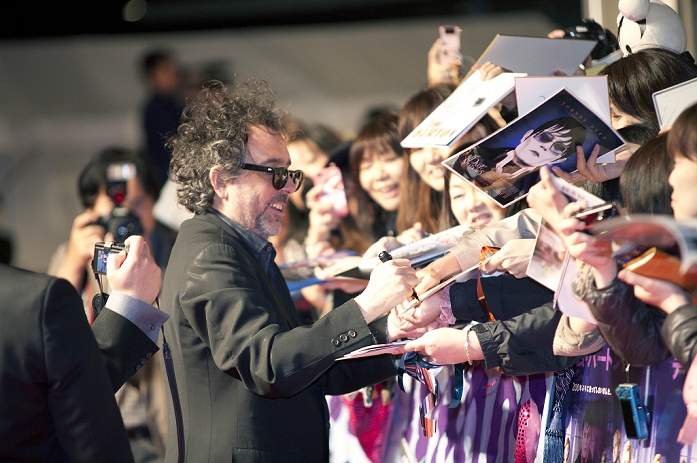 Tim Burton, Apr 12, 2012 :  Tokyo, Japan - The director Tim Burton sings autographs to their fans at Roppongi Hills for the Japan Premier of 