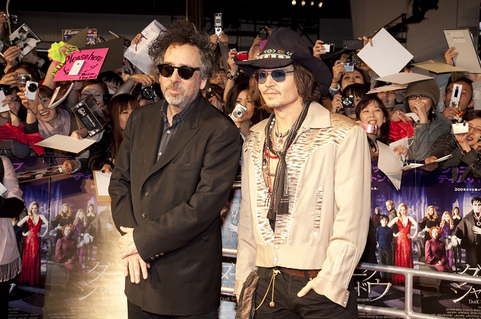 Johnny Depp and Tim Burton, Apr 12, 2012 :   Tokyo, Japan - Johnny Depp and Tim Burton at Roppongi Hills for the Japan Premier of 
