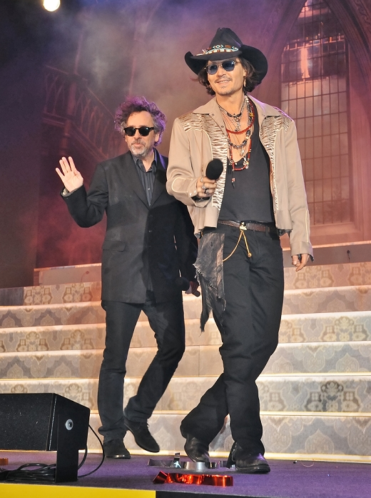 Johnny Depp, Tim Burton, May 12, 2012, Tokyo, Japan : Actor Johnny Depp(R) and Director Tim Burton attend the Japan premiere for the film 