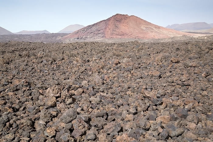 Lava landscape, Canary Islands Lava landscape. View across lava beds, Los Hervideros, near El Golfo, Lanzarote, Canary Islands. Lanzarote is the easternmost island of the Canary Islands and has a volcanic origin.