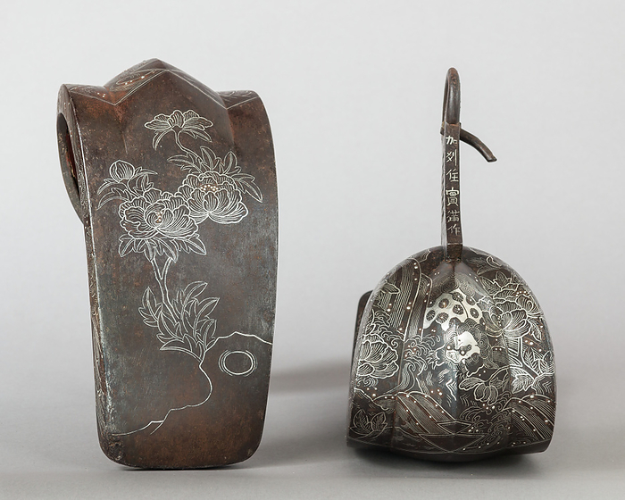 Pair of Stirrups  Abumi , Japanese, Kashu, probably 18th century. Creator: Sanemitsu. Pair of Stirrups  Abumi , Japanese, Kashu, probably 18th century.