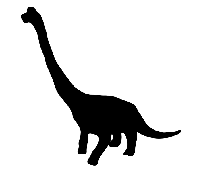 Giant Brachiosaurus silhouette