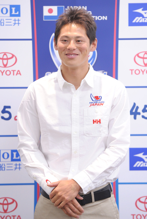Sailing Olympic team press conference Makoto Tomizawa  JPN , MAY 24, 2012   Sailing : during the Press Conference for the Japanese sailing team of the London Olympic Games, at Ajinomoto Sailing : during the Press Conference for the Japanese sailing team of London Olympic Games, at Ajinomoto National Training Center, Tokyo, Japan.   Photo by AFLO SPORT   1035 .