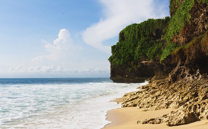 Indonesia, Bali Island, Bukit Peninsula, View of Dreamland Beach