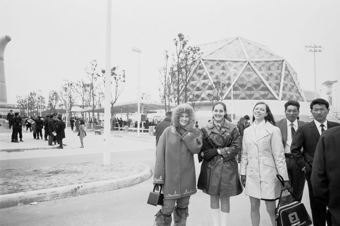 Osaka Expo  70 Green Pavilion  1970  Midori Pavilion, Osaka Expo, March 14, 1970 : Midori Pavilion during the Japan Exposition in Osaka, Japan.  Photo by Yasuo Kubo AFLO   2904 .