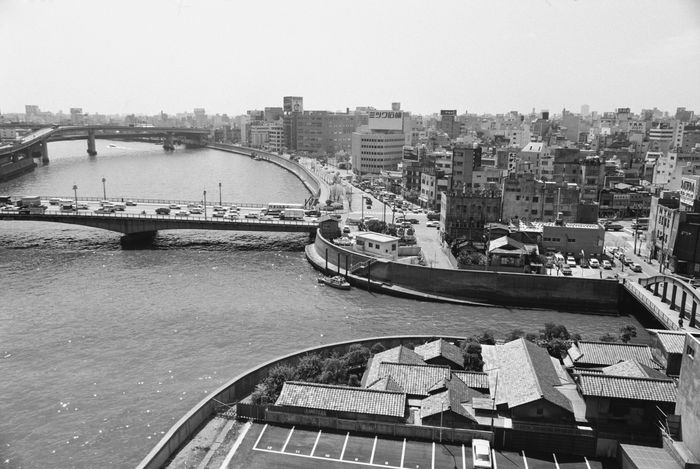Sumida River Sumida River, March 27, 1975 : in, Tokyo, Japan.  Photo by Yasuo Kubo AFLO   2904 .