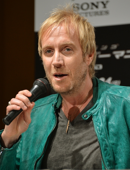 Rhys Ifans, Jun 13, 2012 : Tokyo, Japan - Actor Rhys Ifans speaks at a news conference in Tokyo on Wednesday, June 13, 2012. American film stars Andrew Garfield and Emma Stone and director Marc Webb to promote the June 23 world premiere of 