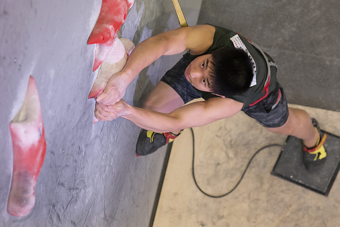 Sport Climbing 1st Speed Japan Youth Championships Kazuki Tanii during the Sport Climbing 1st Speed Japan Youth Championships Men s Youth B Finals at Gravity Research Sanga Stadium by KYOCERA in Kyoto, Japan, March 6, 2021.  Photo by JMSCA AFLO 