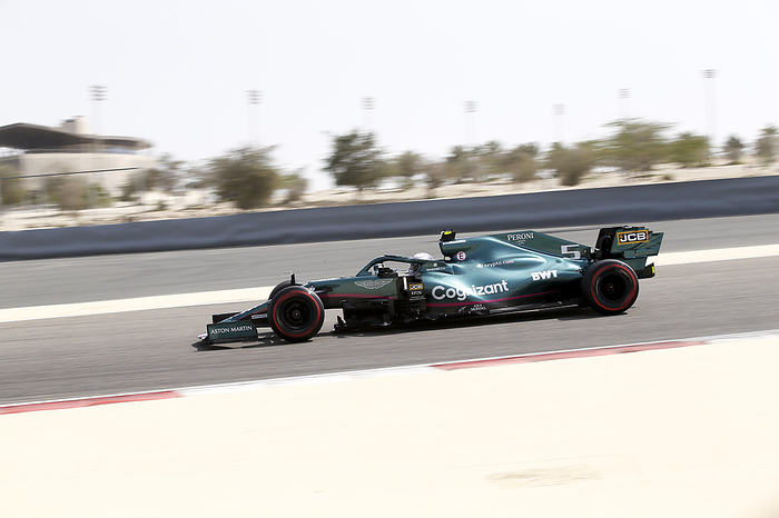 F1 Pre season Testing  5 Sebastian Vettel  GER, Aston Martin Cognizant Formula One Team , F1 Pre season Testing at Bahrain International Circuit on March 12, 2021 in Sakhir, Bahrain.  Photo by HOCH ZWEI 