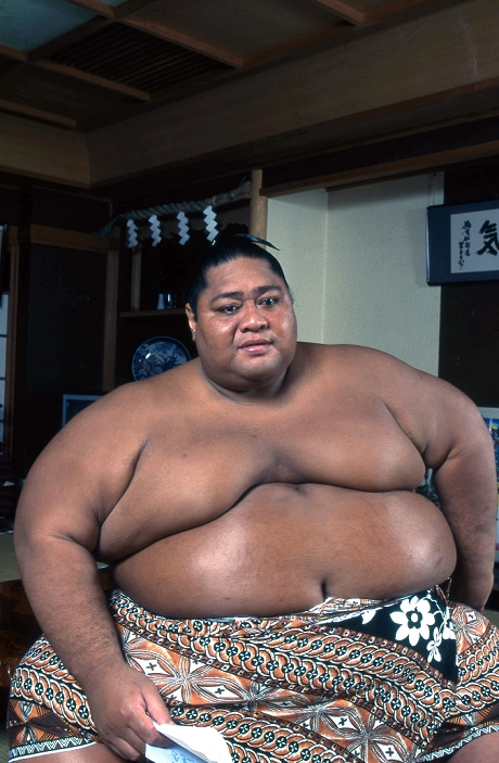 Hachijukichi KONISHIKI  1995  Japan: 1995, Tokyo   Konishiki, born Saleva a Fuauli Atisano e, the first foreign born wrestler ever to reach ozeki, the second highest rank in the sport. His career spanned 15 years from 1982 to 1997. At a peak weight of 287 kg, he was the heaviest rikishi ever in sumo, earning him the nickname  The Dump Truck.   Photo by Fujifotos AFLO  FYJ