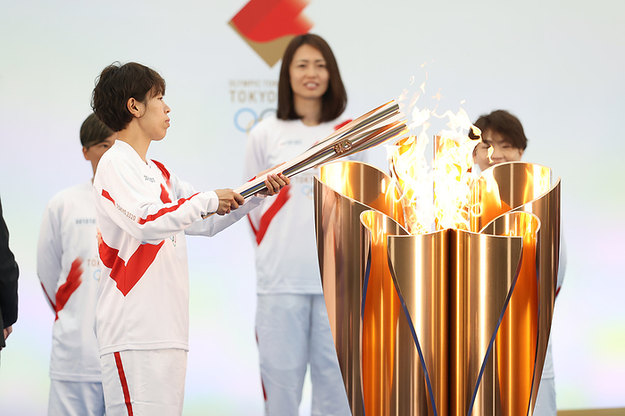 2020 Tokyo Olympics Torch Relay Grand Start Azusa Iwashimizu participates in  The Grand Start Ceremony for the Tokyo 2020 Olympic Torch Relay at Fukushima National Training Center J Village on March 25, 2021, in Fukushima Prefecture, Japan. The Torch Relay will last 121 days and visit all of Japan s 47 prefectures.  Photo by Naoki Morita AFLO SPORT 