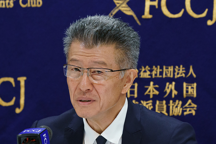 March 30 2021. Tokyo , Japan ,  Global   Dining , INC . president Kozo Hasegawa attends a press conference  at the Foreign Correspondents  Club of Japan in Tokyo , Japan on March 30 2021. Global   Dining , INC . president, Kozo Hasegawa is suing Tokyo s COVID 19 measures, Tokyo, Japan on 30 March 2021.  Photo by Motoo Naka AFLO 