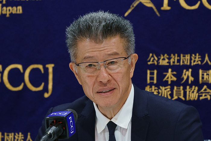 March 30 2021. Tokyo , Japan ,  Global   Dining , INC . president Kozo Hasegawa attends a press conference  at the Foreign Correspondents  Club of Japan in Tokyo , Japan on March 30 2021. Global   Dining , INC . president, Kozo Hasegawa is suing Tokyo s COVID 19 measures, Tokyo, Japan on 30 March 2021.  Photo by Motoo Naka AFLO 