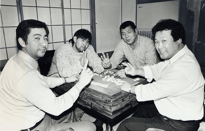 1987 Toso Cup Mahjong March 1987 New Japan Pro Wrestling Toso Cup Mahjong  left  to Tetsuo Baisho Keiji Mutoh Seiji Sakaguchi Kantaro Hoshino