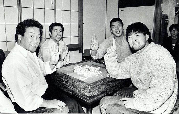 1987 Toso Cup Mahjong March 1987 New Japan Pro Wrestling Toso Cup Mahjong  left  to Tetsuo Baisho Keiji Mutoh Seiji Sakaguchi Kantaro Hoshino